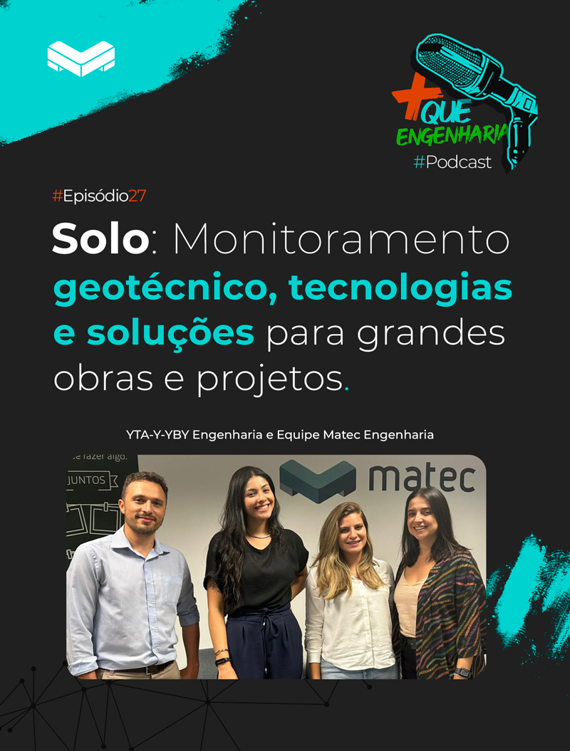 Novo Episódio do Podcast “Mais Que Engenharia” – Solo, Monitoramento Geotécnico e Soluções para Grandes Obras