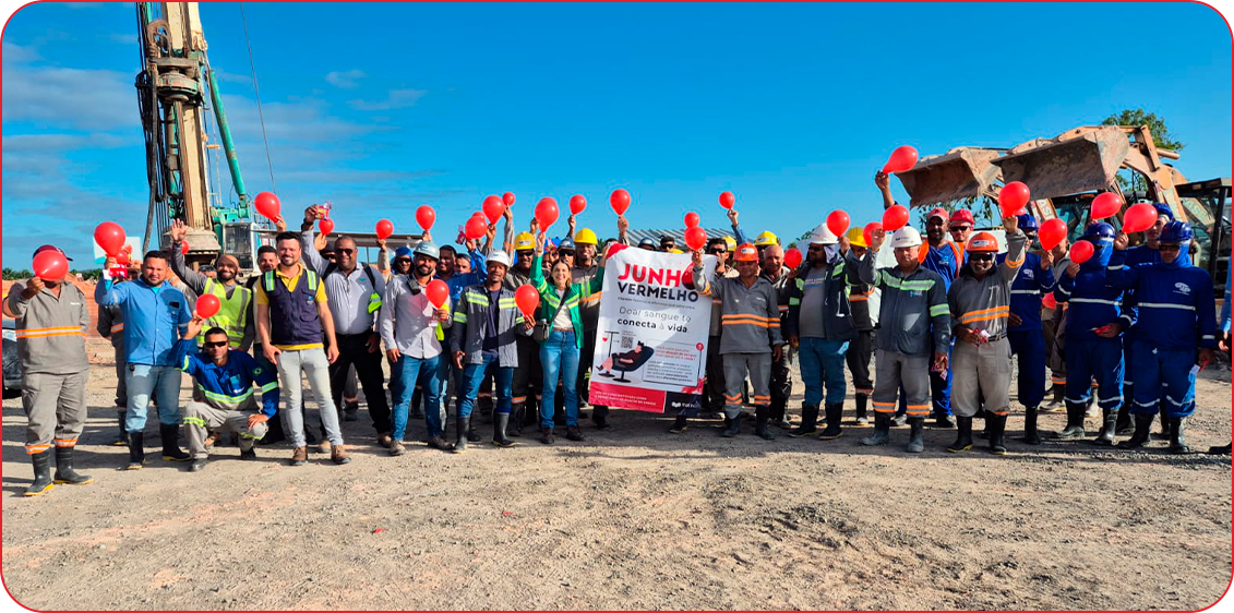 Junho Vermelho Campanha nas Obras da Matec Engenharia 2